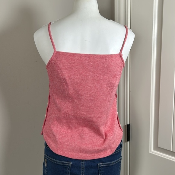 Anthropologie Meadow Rue Pantego Side Button Tank Top Red Sleeveless Sz S - Picture 6 of 13